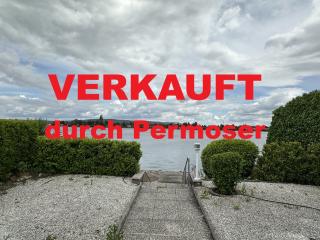 große UFERPARZELLE – renoviertes Seehaus mit traumhaftem breiten Uferbereich und Doppelgarage auf Pachtgrund zu verkaufen Bild